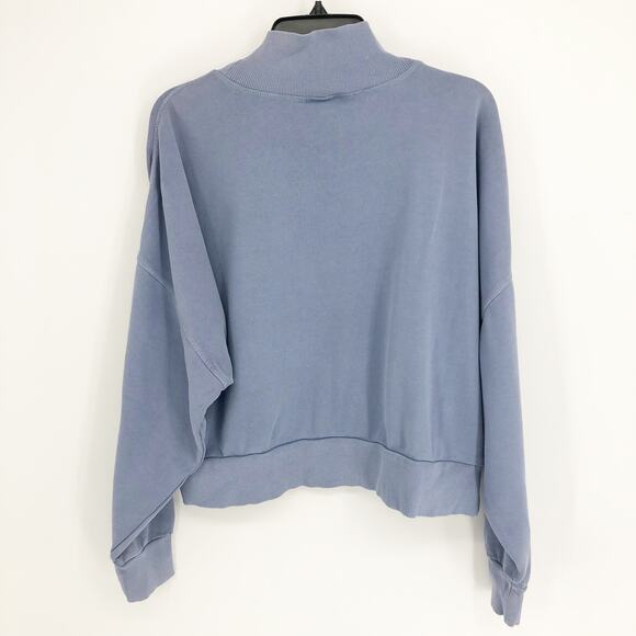 THE NORTH FACE Womens Sweatshirt Large Blue Garment Dyed Mock Neck NWT - Picture 6 of 11